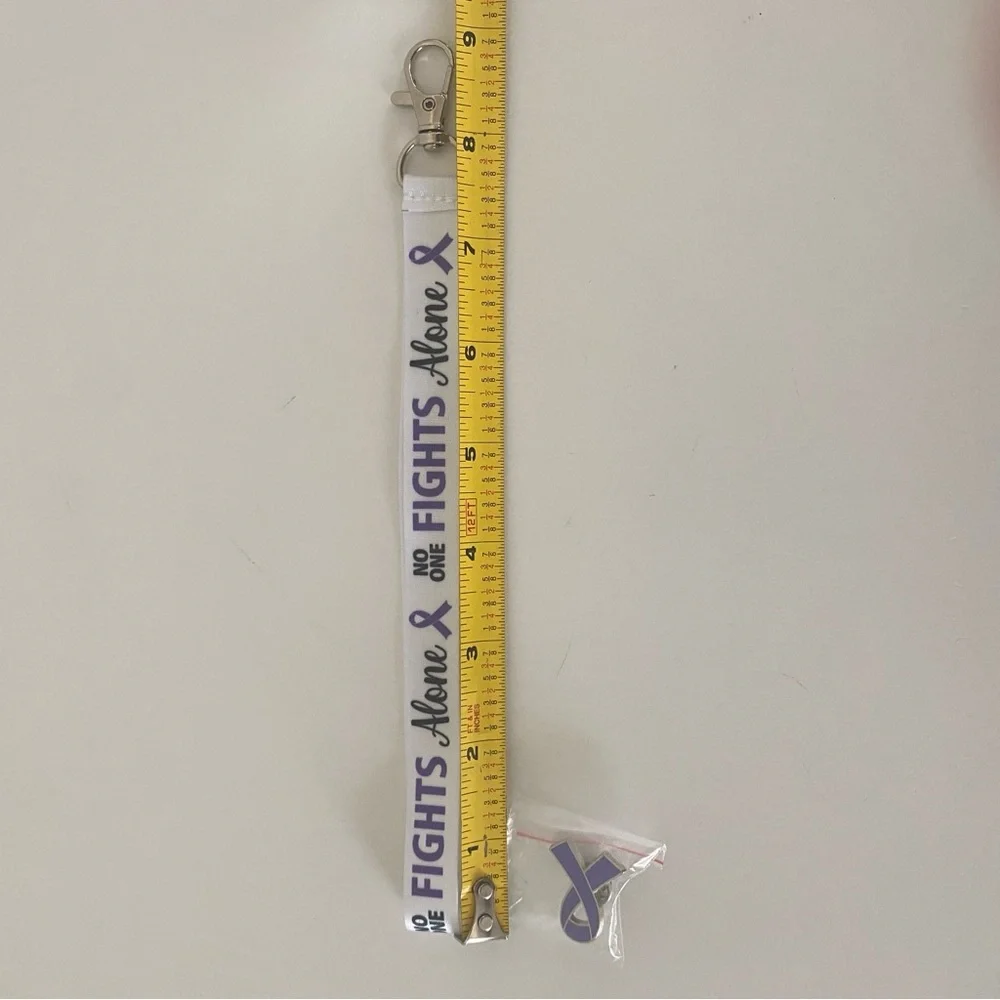 DV Purple Awareness Ribbon Lanyard and Pin